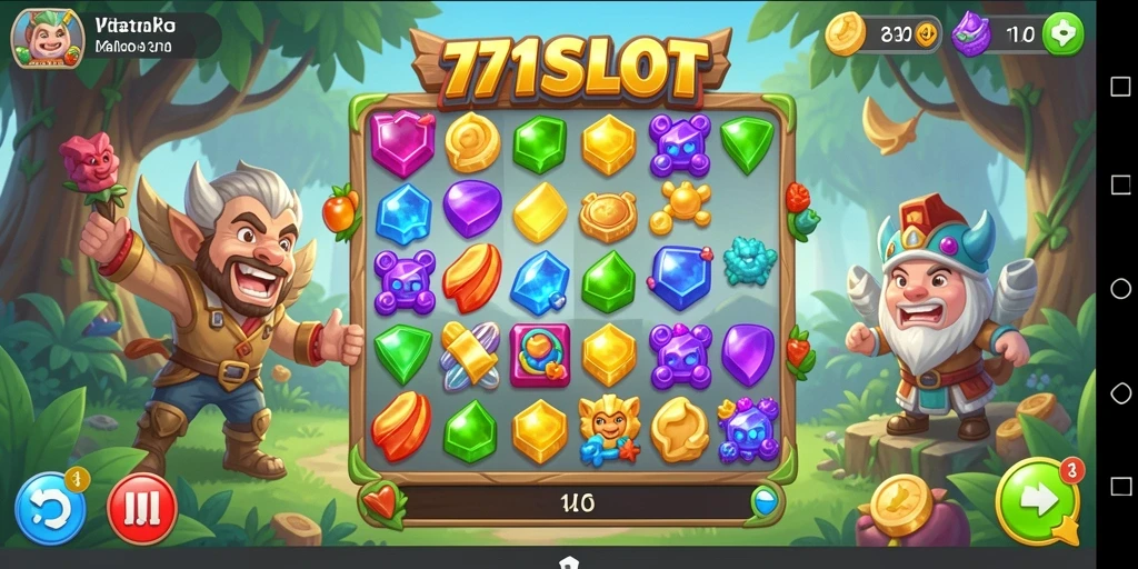 Tampilan gameplay Match-3 yang menarik dari 171SLOT.