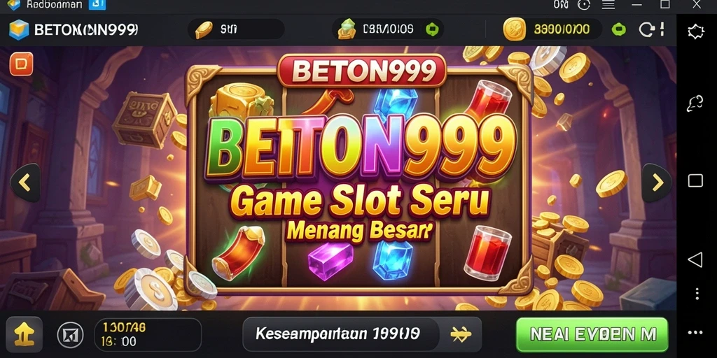Tampilan gameplay BETON999 yang menarik dan penuh warna.