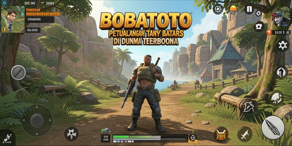Screenshot BOBATOTO menampilkan petualangan seru di dunia terbuka.