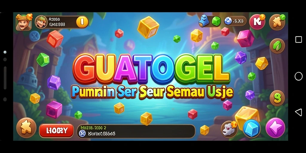 Tampilan gameplay GUATOGEL yang menarik dalam permainan Puzzle.