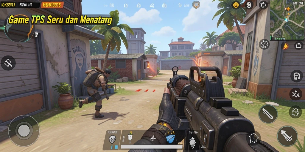 Tampilan gameplay seru dari HOKI8815 dengan aksi TPS yang mendebarkan.