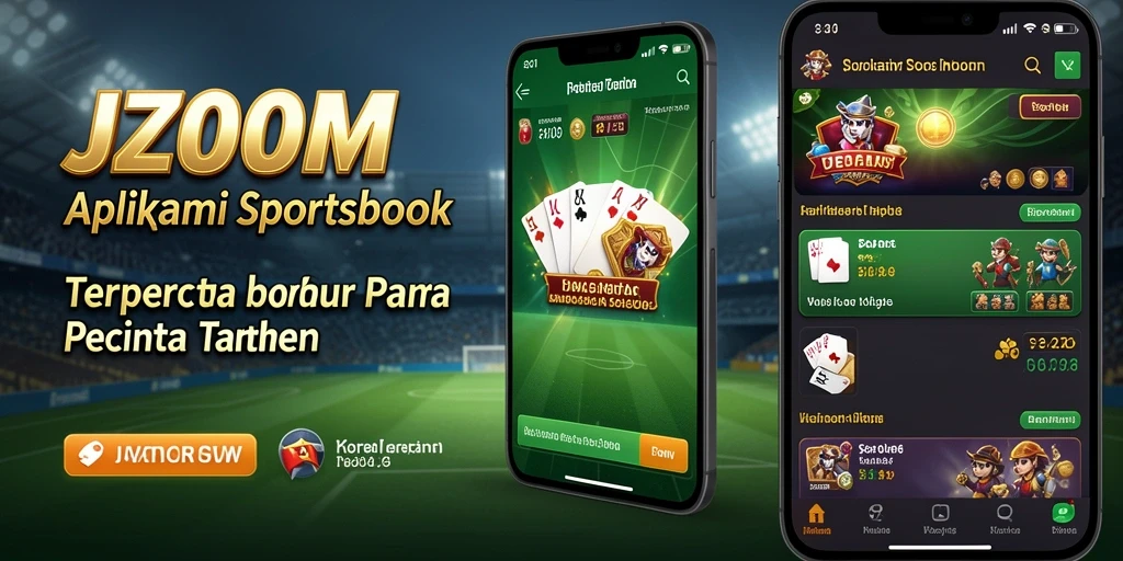 Tampilan utama J200M menampilkan pilihan taruhan olahraga yang beragam.