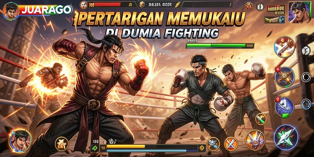 Screenshot JUARAGO menampilkan aksi bertarung yang seru dan dinamis.