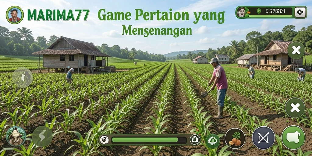 Tampilan menarik dari gameplay MARIMA77 dengan berbagai aktivitas pertanian.