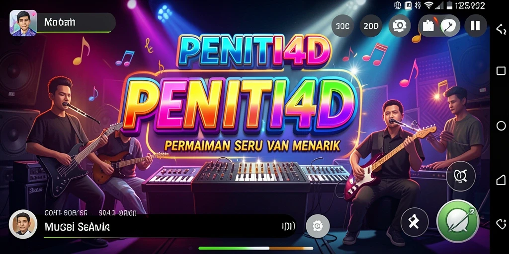 Tampilan gameplay menarik di PENITI4D dengan musik yang memukau.