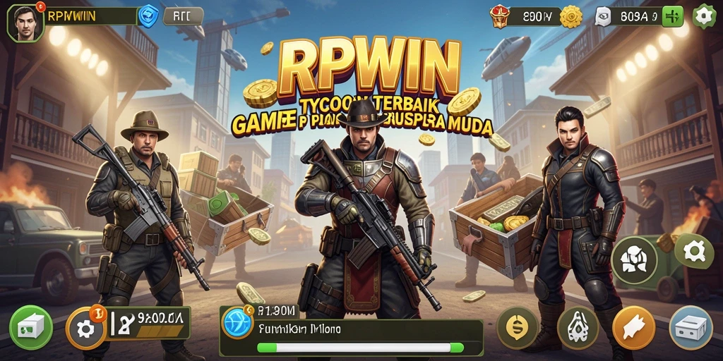 Screenshot gameplay RPWIN menampilkan aksi pengelolaan bisnis yang mendebarkan.
