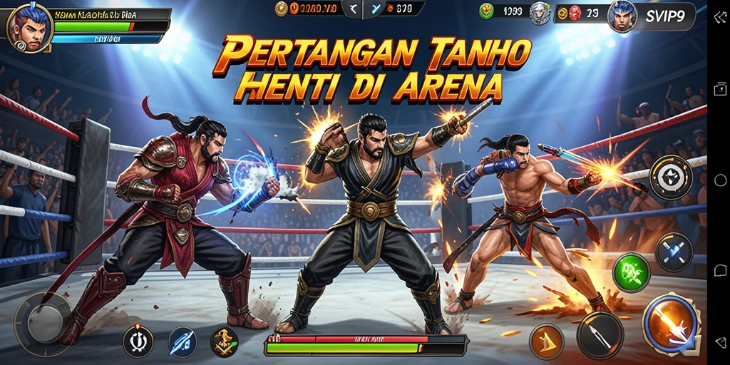 Tampilan menarik dari gameplay seru di SVIP9 dengan pertarungan yang mendebarkan.