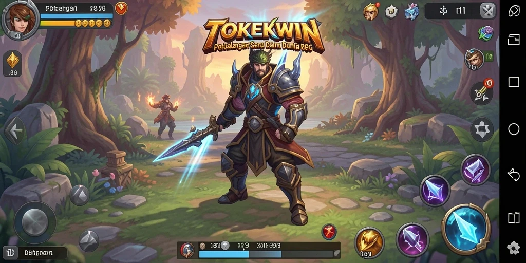 Menampilkan gameplay seru dan mendebarkan dalam dunia RPG TOKEKWIN.